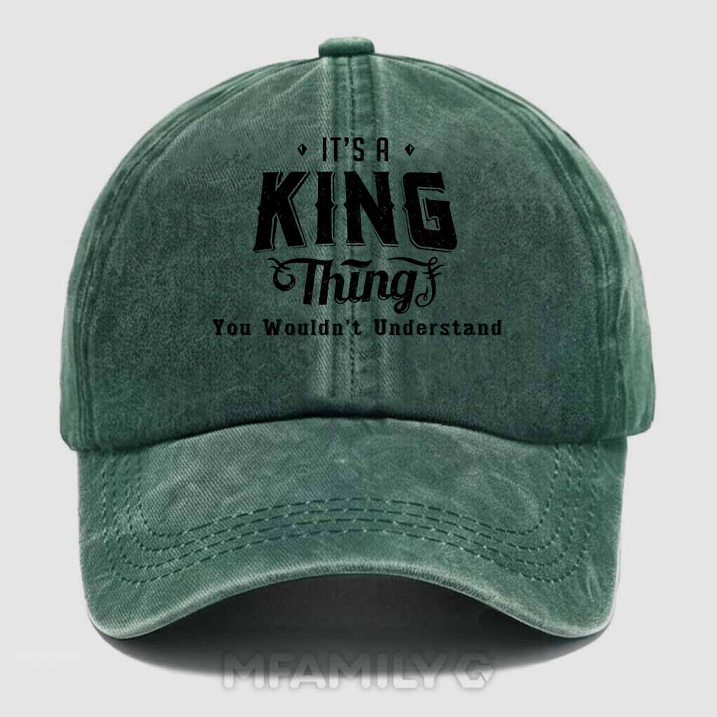 King Thing Washed Baseball Cap
