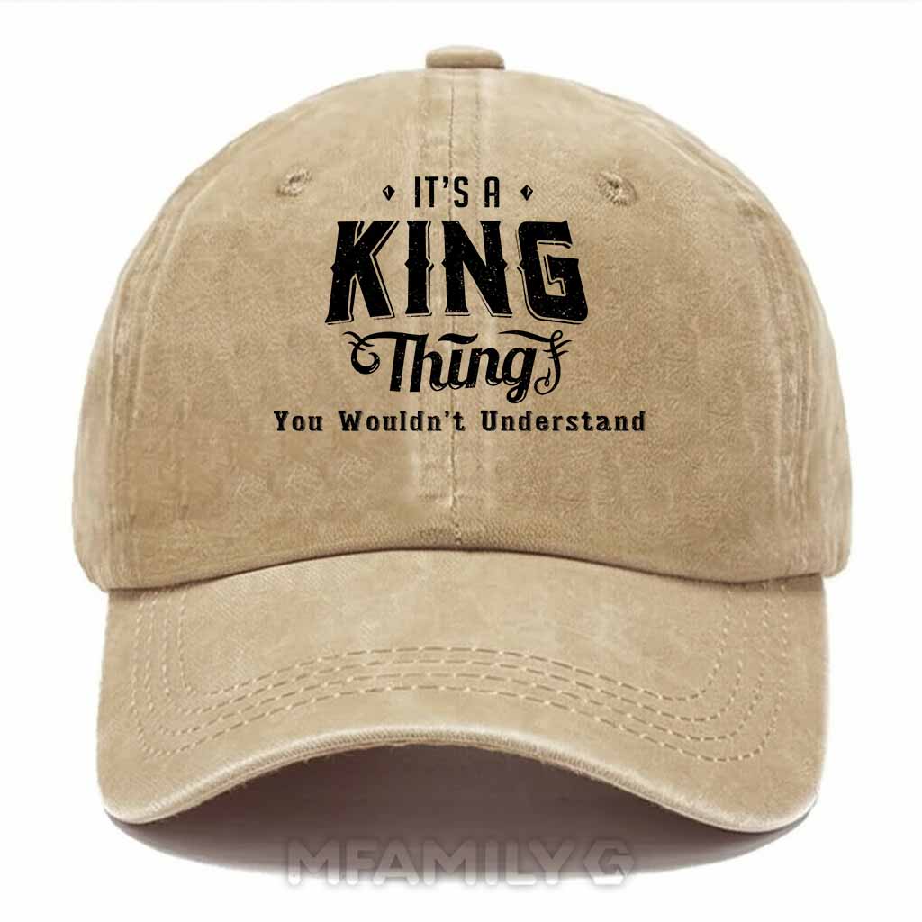 King Thing Washed Baseball Cap