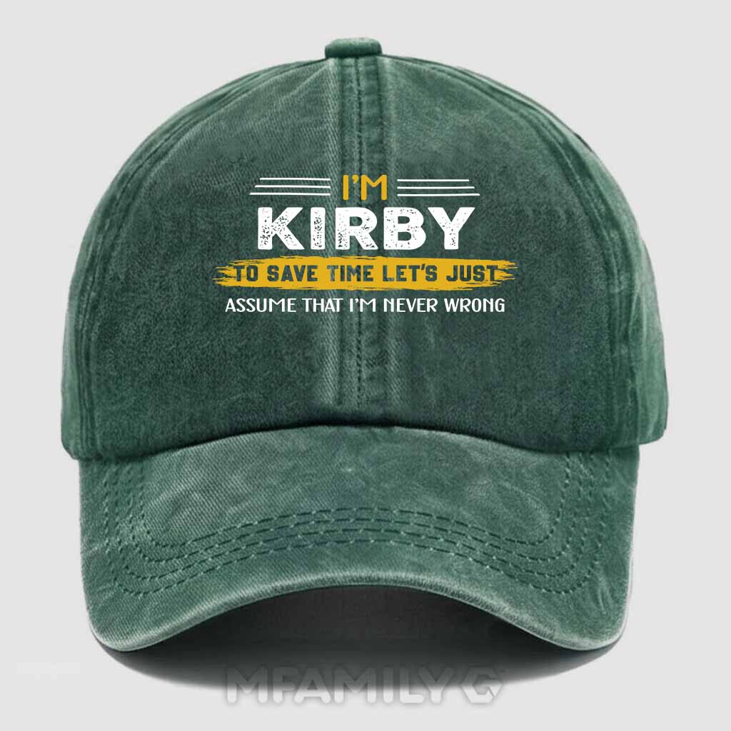 Kirby Never Wrong Washed Baseball Cap