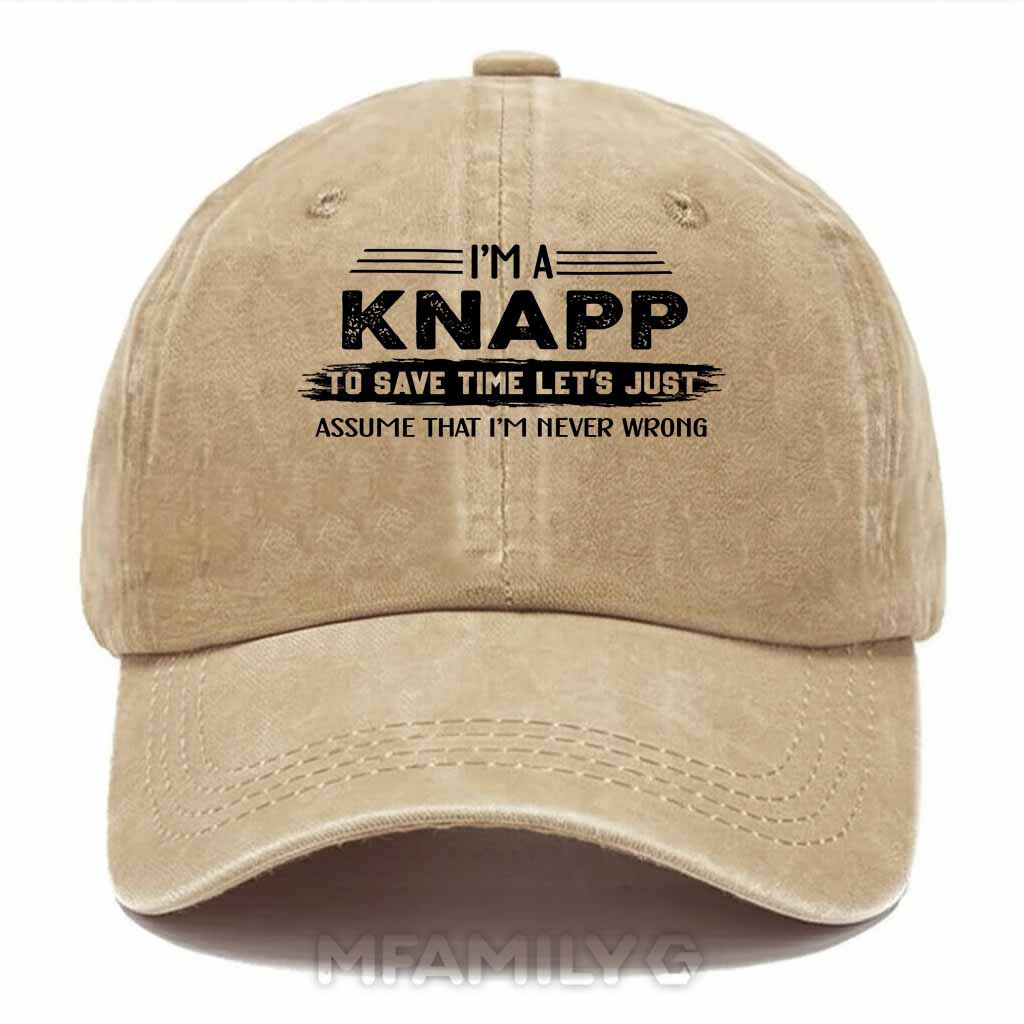 Knapp Never Wrong Washed Baseball Cap