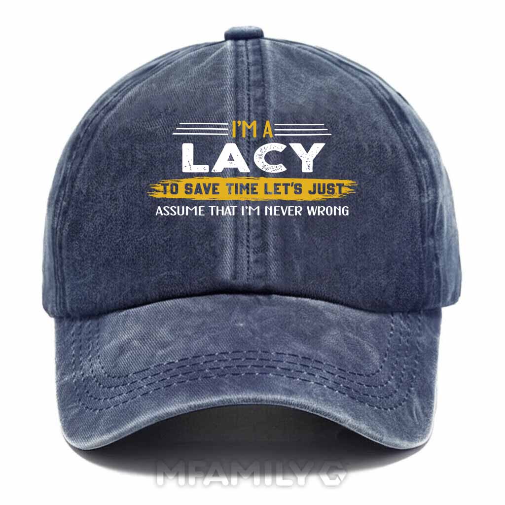 Lacy Never Wrong Washed Baseball Cap
