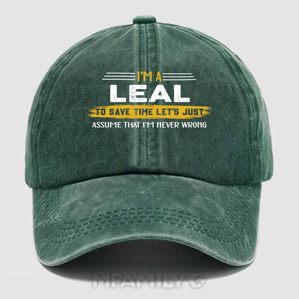 Leal Never Wrong Washed Baseball Cap
