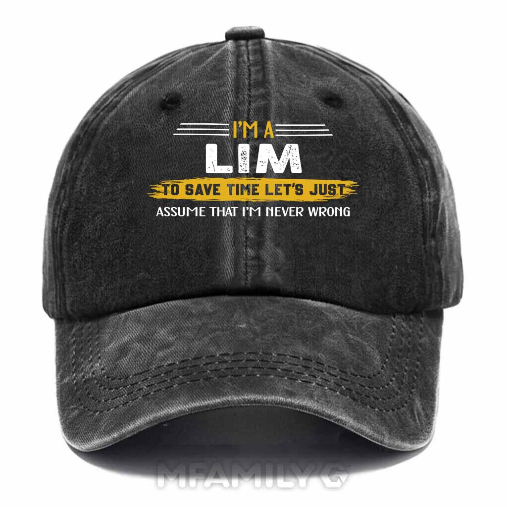 Lim Never Wrong Washed Baseball Cap