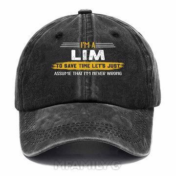 Lim Never Wrong Washed Baseball Cap