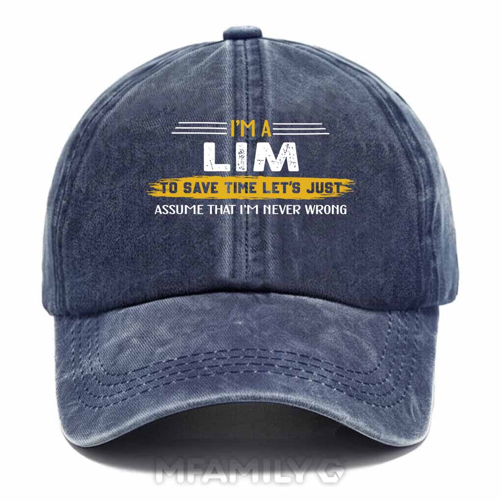 Lim Never Wrong Washed Baseball Cap