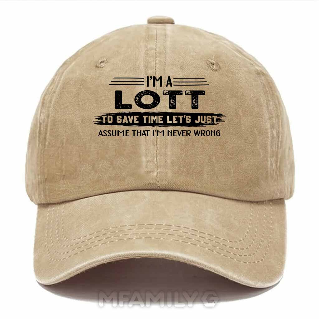 Lott Never Wrong Washed Baseball Cap