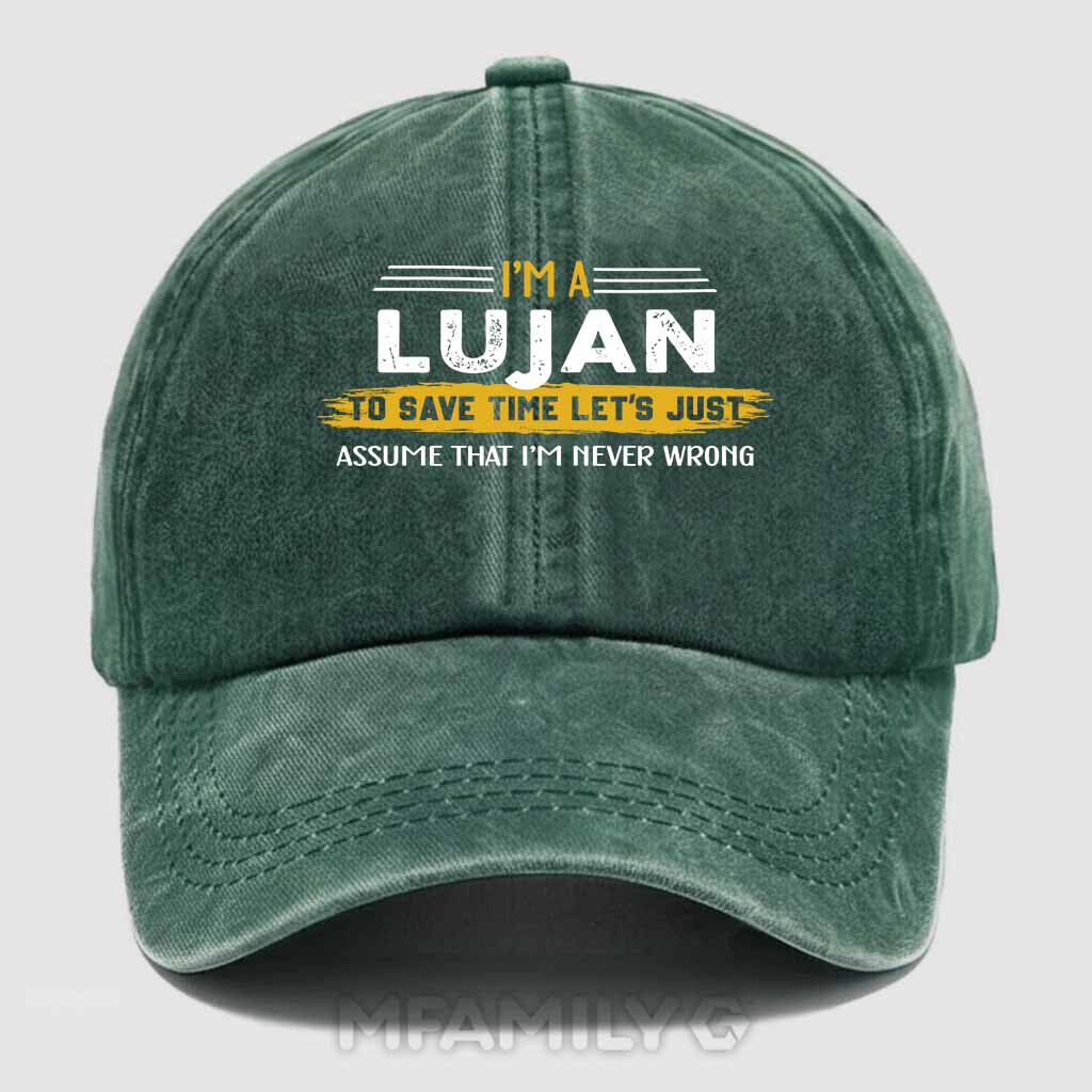 Lujan Never Wrong Washed Baseball Cap