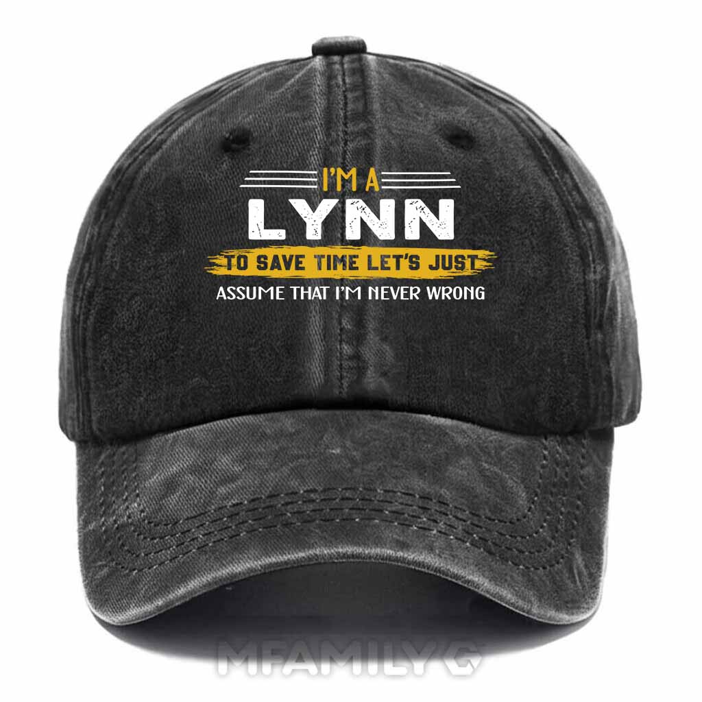 Lynn Never Wrong Washed Baseball Cap