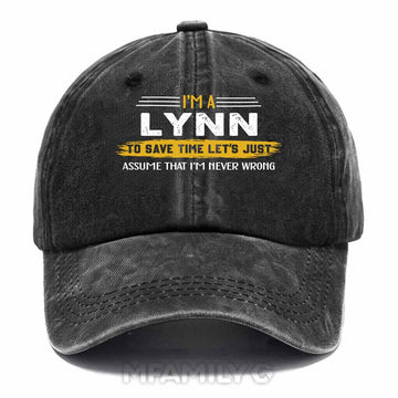 Lynn Never Wrong Washed Baseball Cap