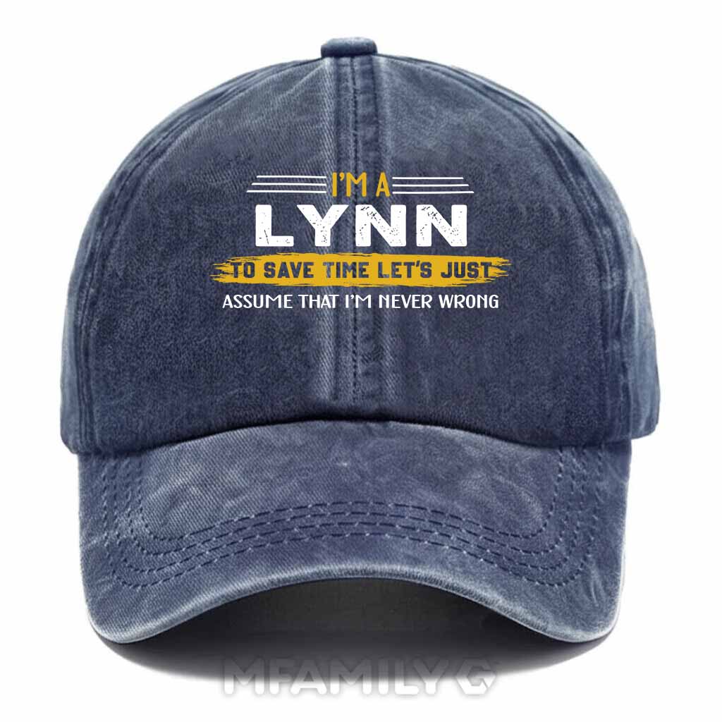 Lynn Never Wrong Washed Baseball Cap