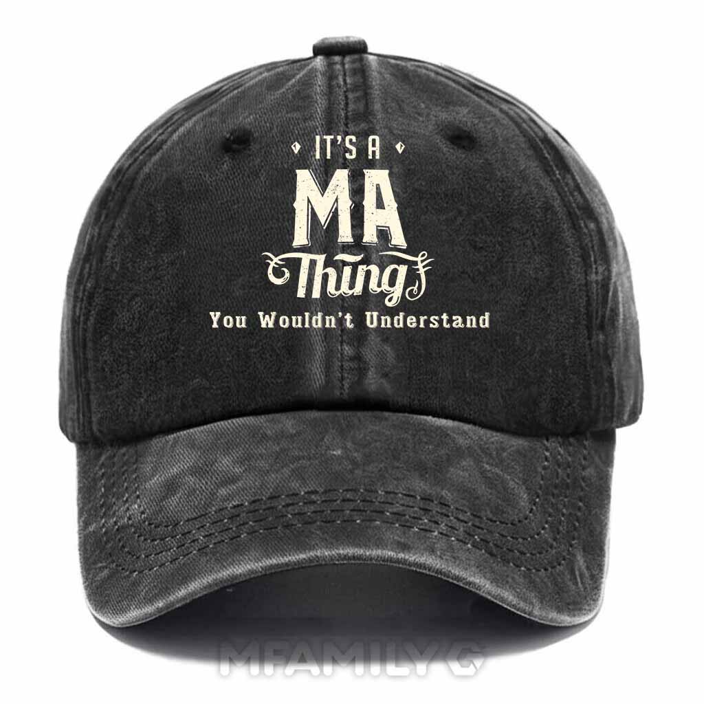 Ma Thing Washed Baseball Cap