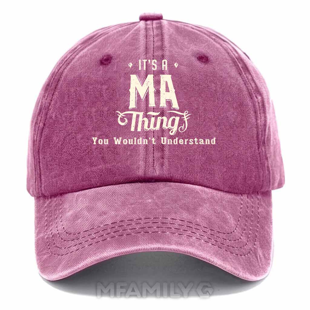 Ma Thing Washed Baseball Cap