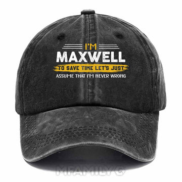 Maxwell Never Wrong Washed Baseball Cap