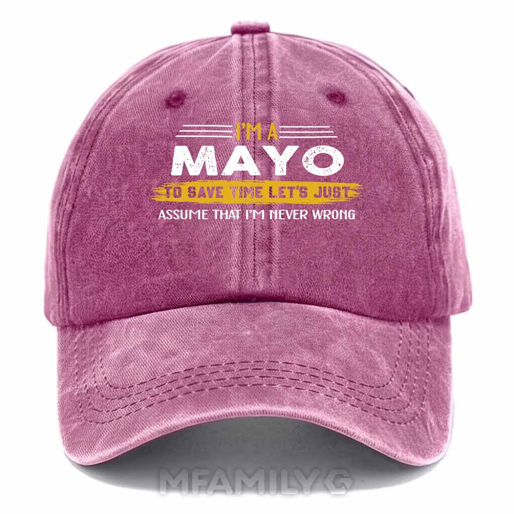 Mayo Never Wrong Washed Baseball Cap
