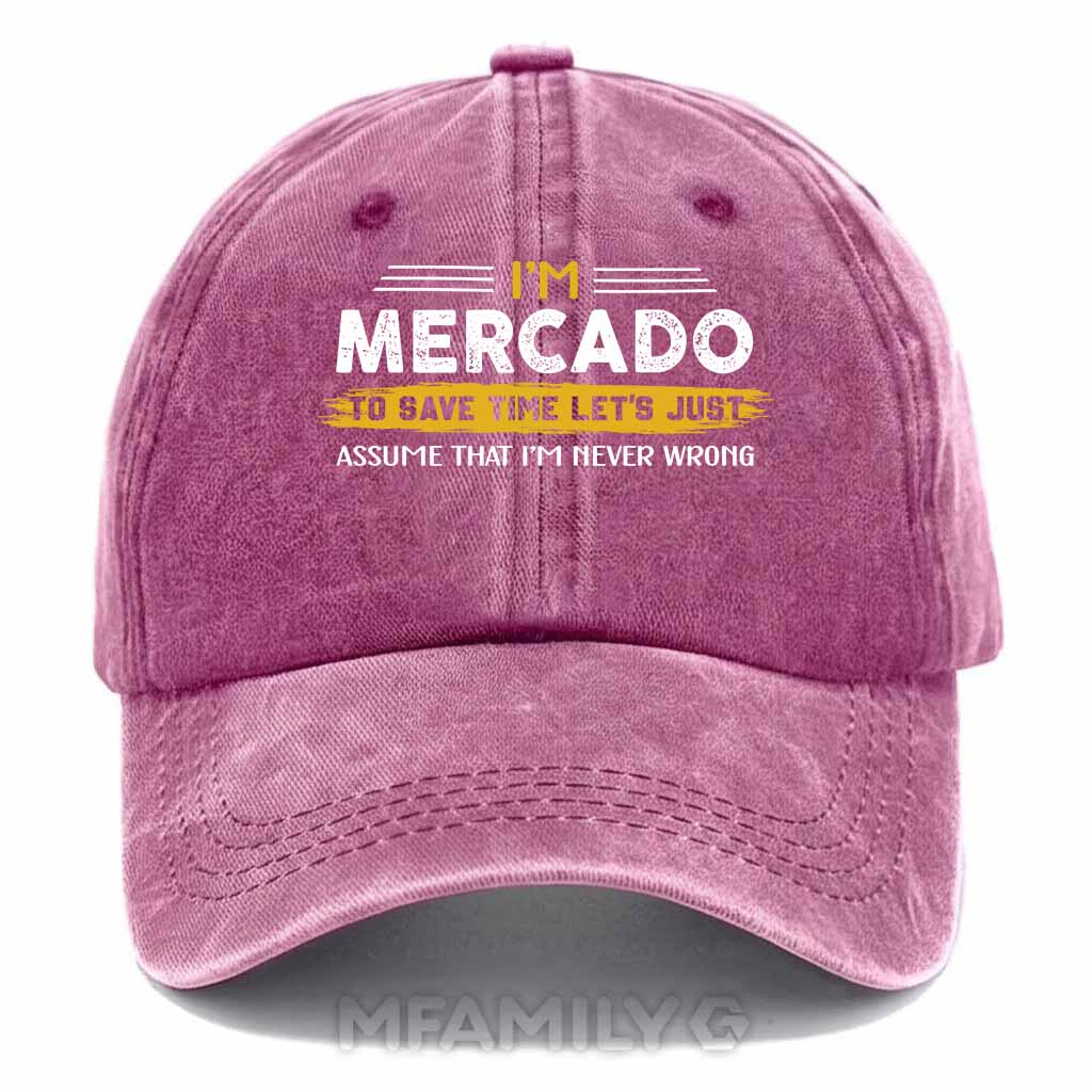 Mercado Never Wrong Washed Baseball Cap