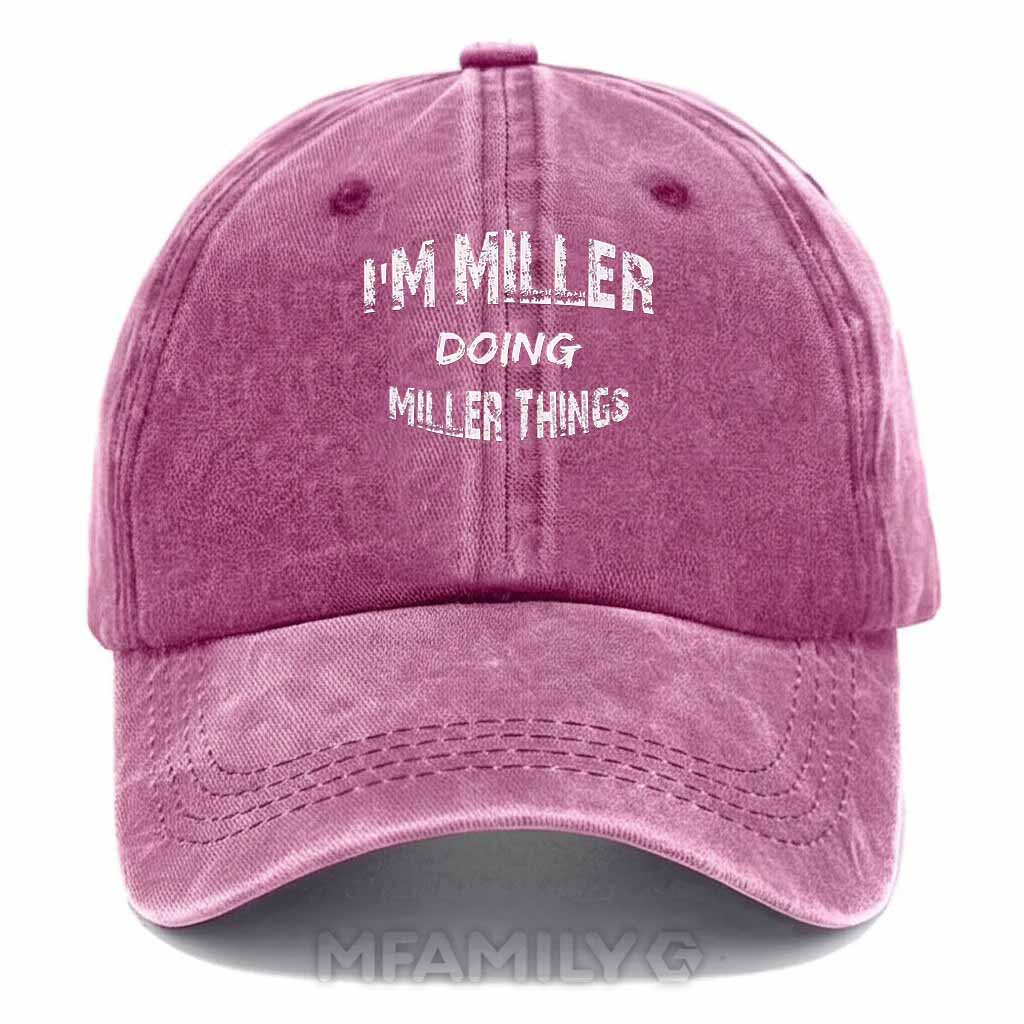 Miller Doing Miller Things Washed Baseball Cap