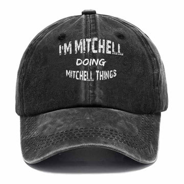Mitchell Doing Mitchell Things Washed Baseball Cap