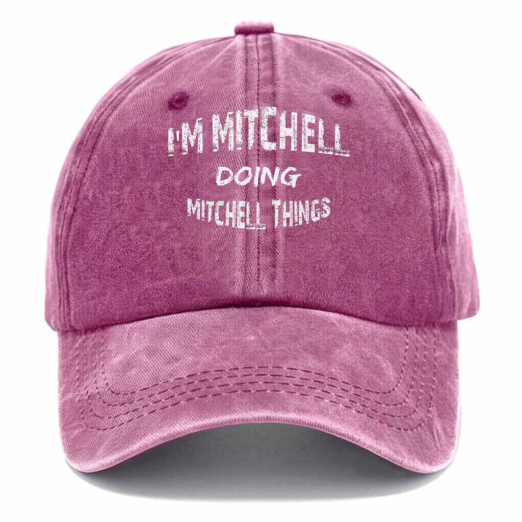 Mitchell Doing Mitchell Things Washed Baseball Cap