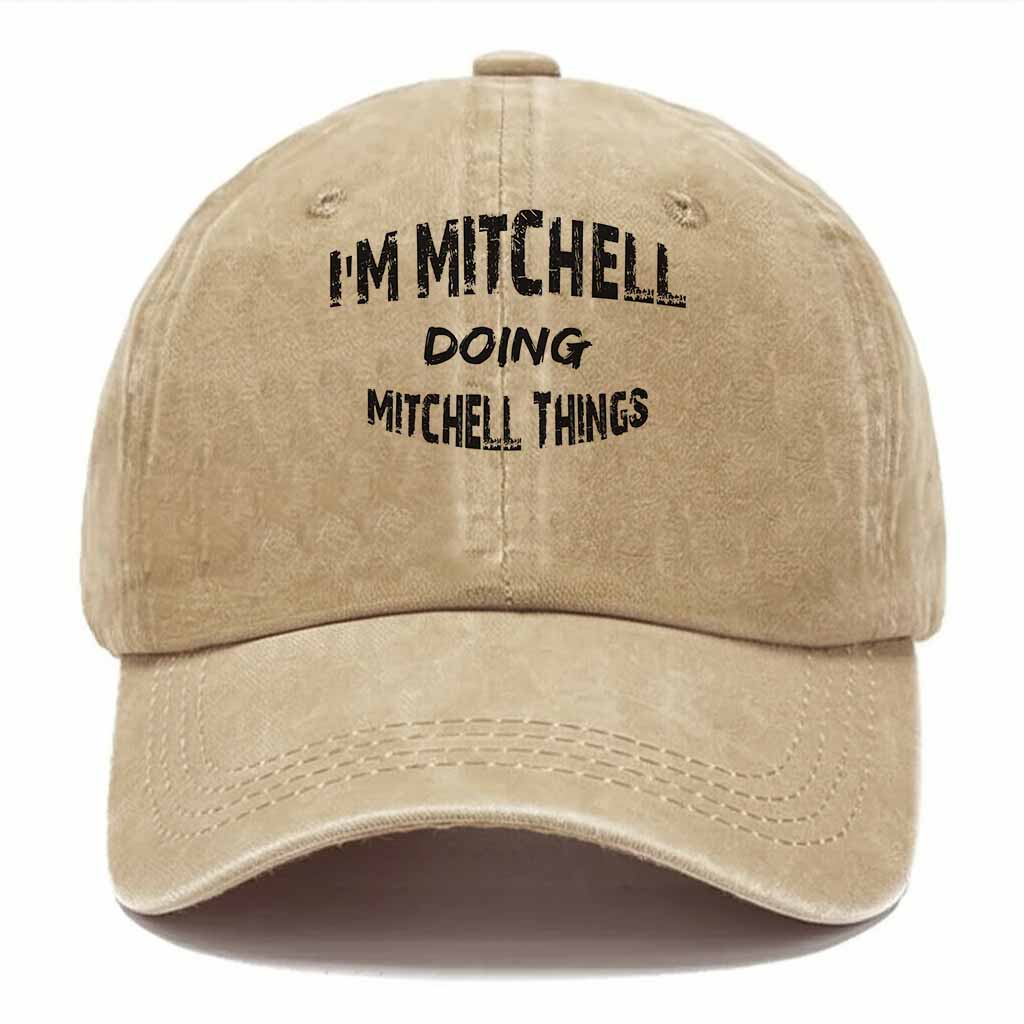 Mitchell Doing Mitchell Things Washed Baseball Cap