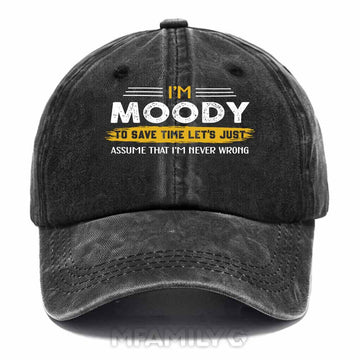 Moody Never Wrong Washed Baseball Cap