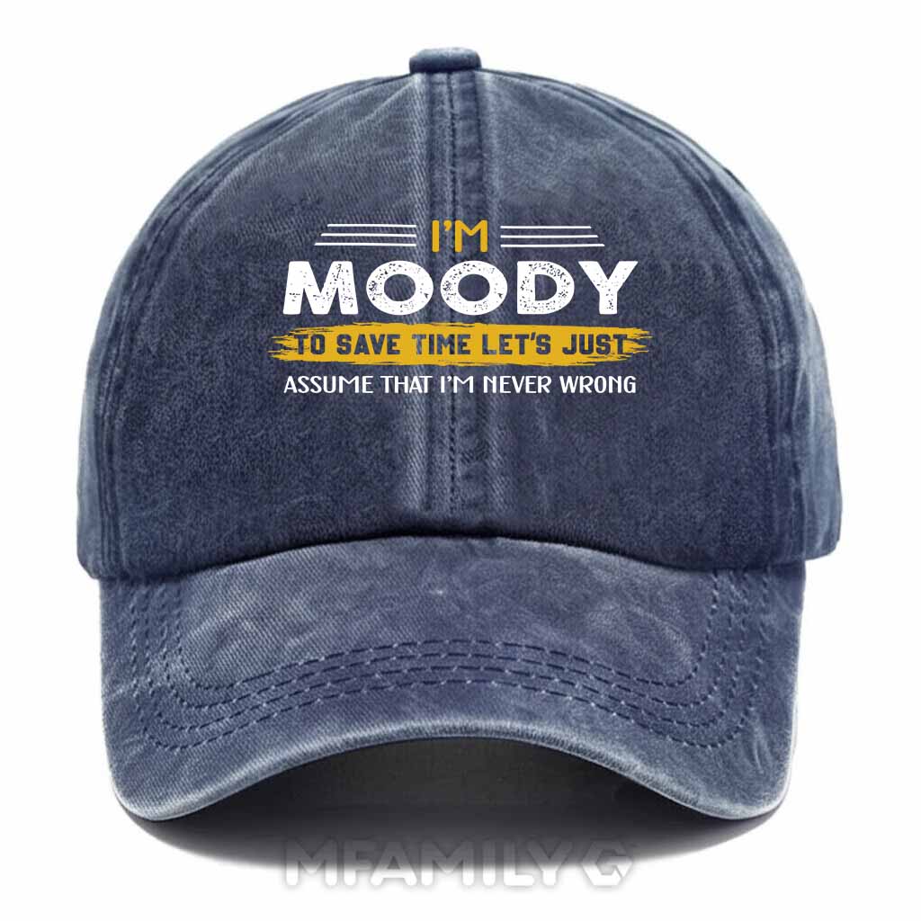 Moody Never Wrong Washed Baseball Cap