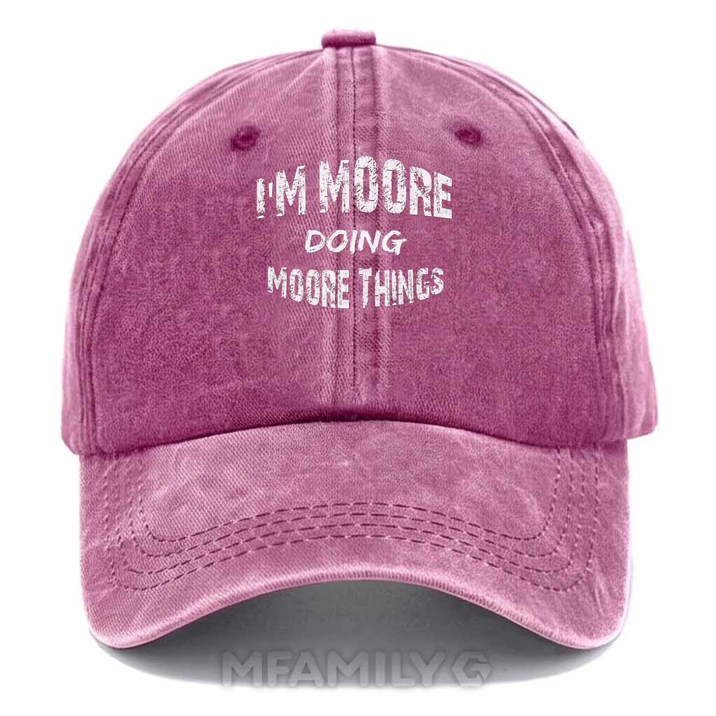 Moore Doing Moore Things Washed Baseball Cap