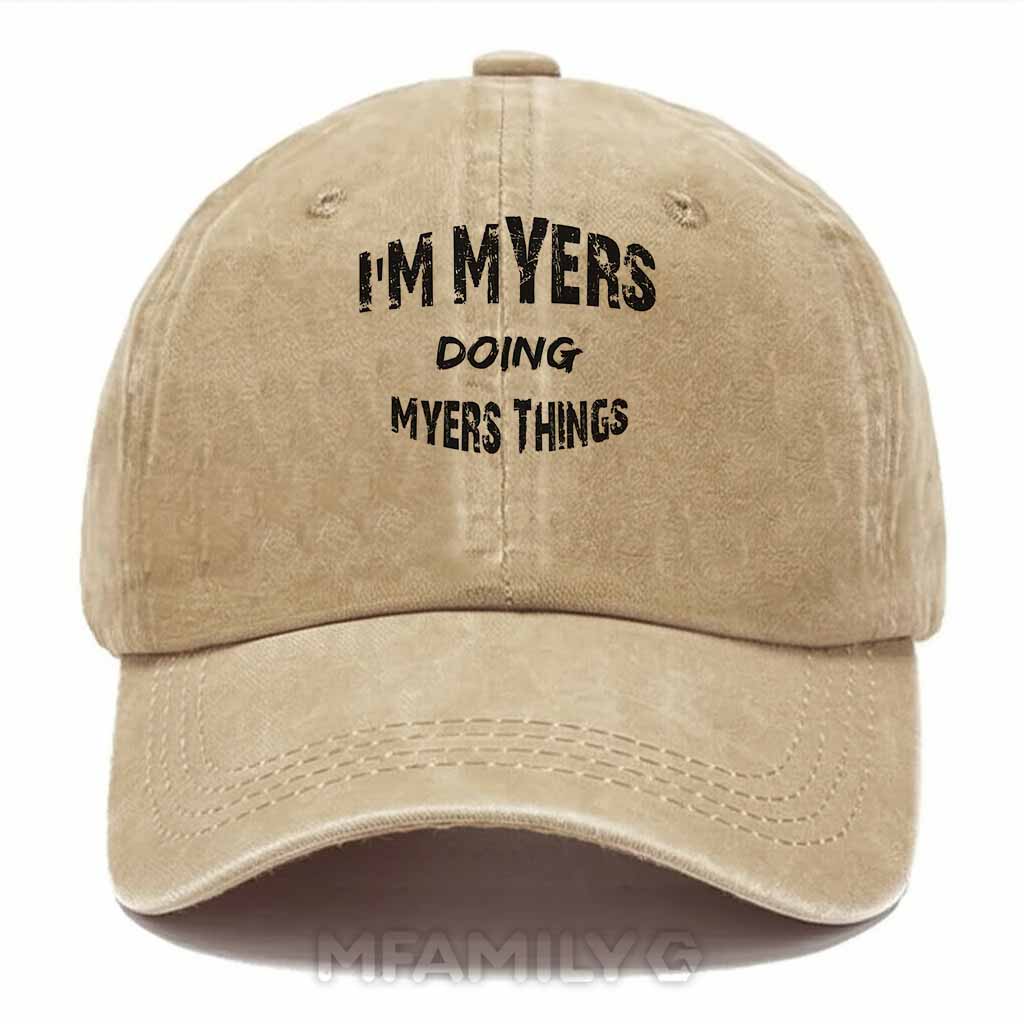 Myers Doing Myers Things Washed Baseball Cap