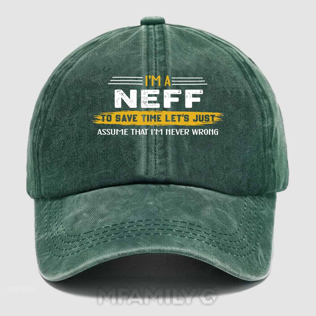 Neff Never Wrong Washed Baseball Cap