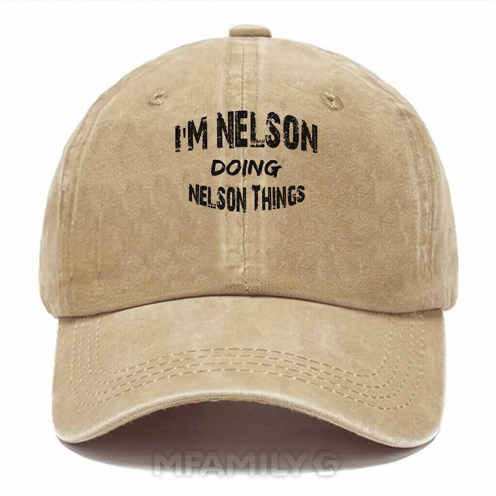 Nelson Doing Nelson Things Washed Baseball Cap