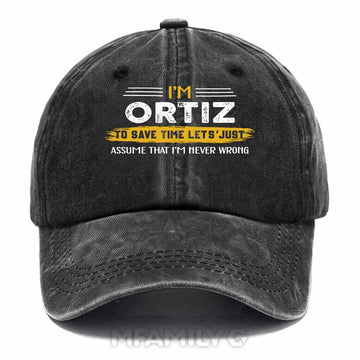 Ortiz Never Wrong Washed Baseball Cap