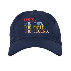 Papa The Man The Myth The Legend Embroidery Cap