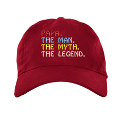 Papa The Man The Myth The Legend Embroidery Cap