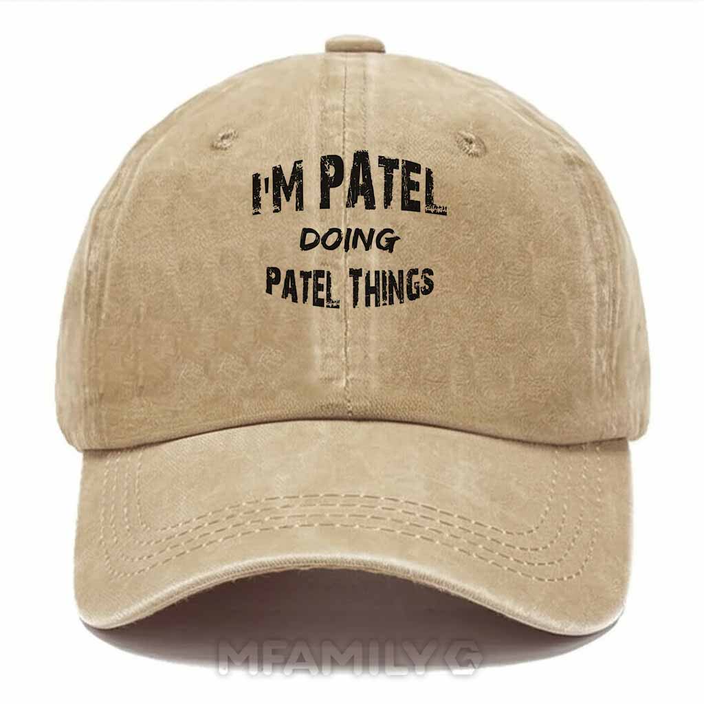 Patel Doing Patel Things Washed Baseball Cap