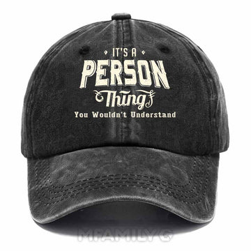 Person Thing Washed Baseball Cap