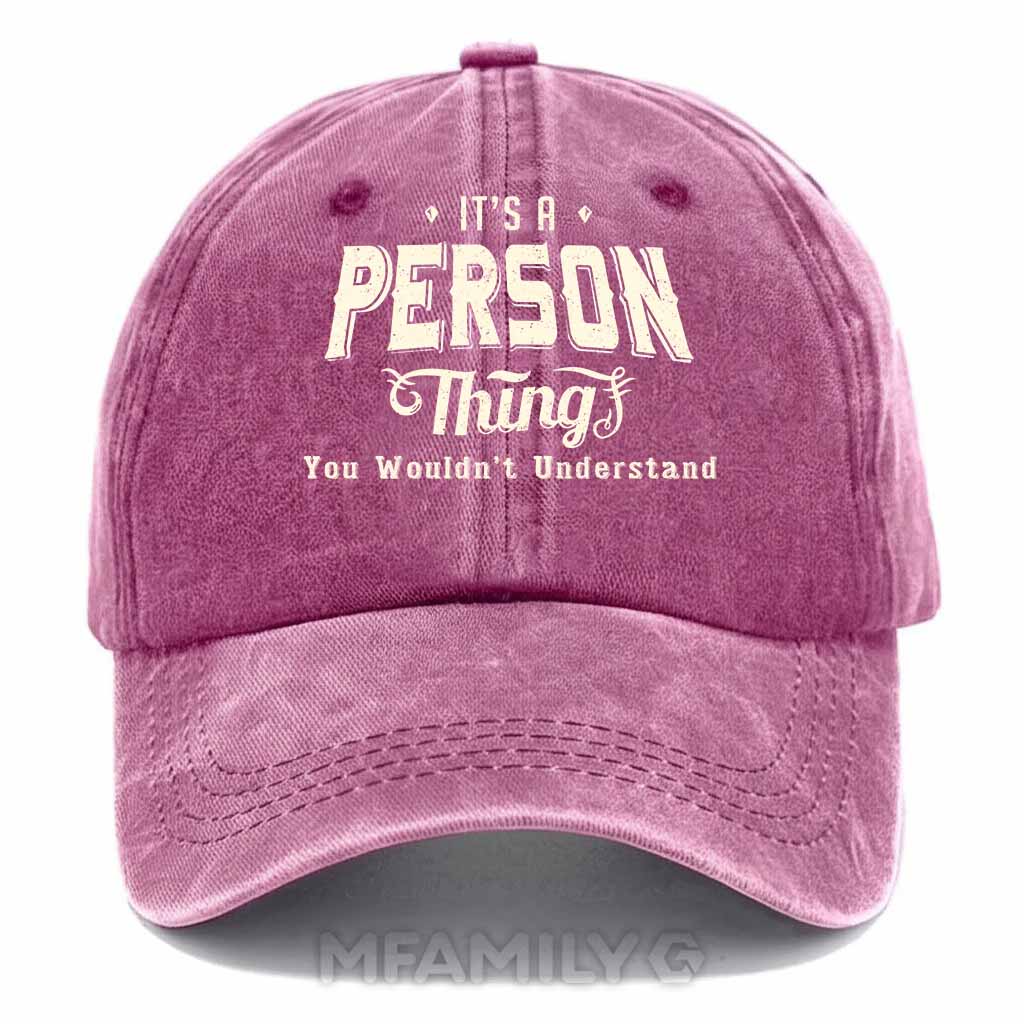 Person Thing Washed Baseball Cap