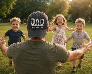 Personalized Dad Hat – The Man The Myth The Legend Custom Cap with Kids Names