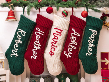 Personalized Knitted Christmas Stockings With Name