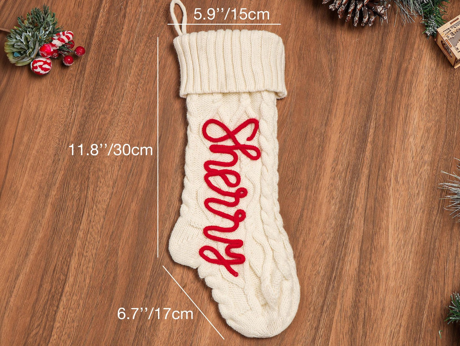 Personalized Knitted Christmas Stockings With Name