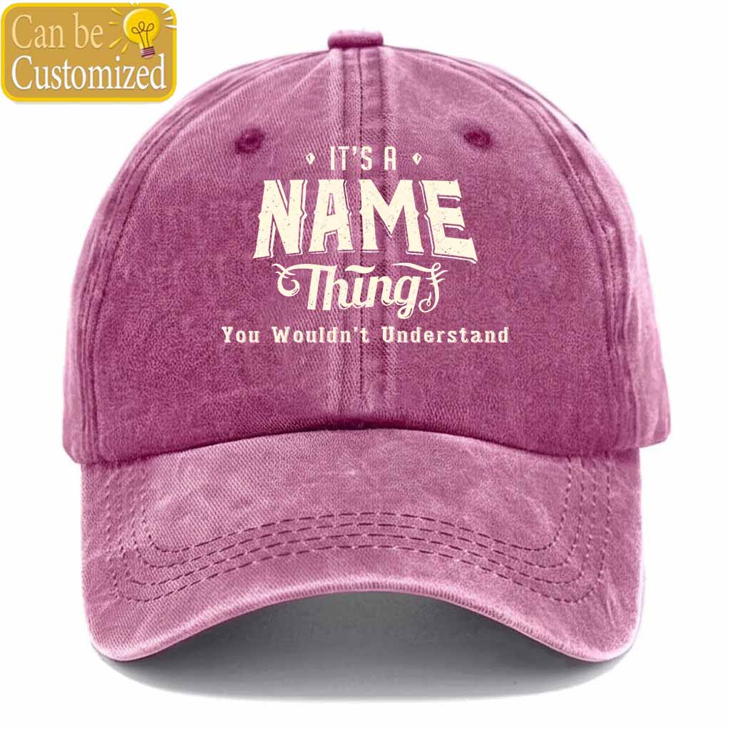 Personalized Name Thing Washed Baseball Cap