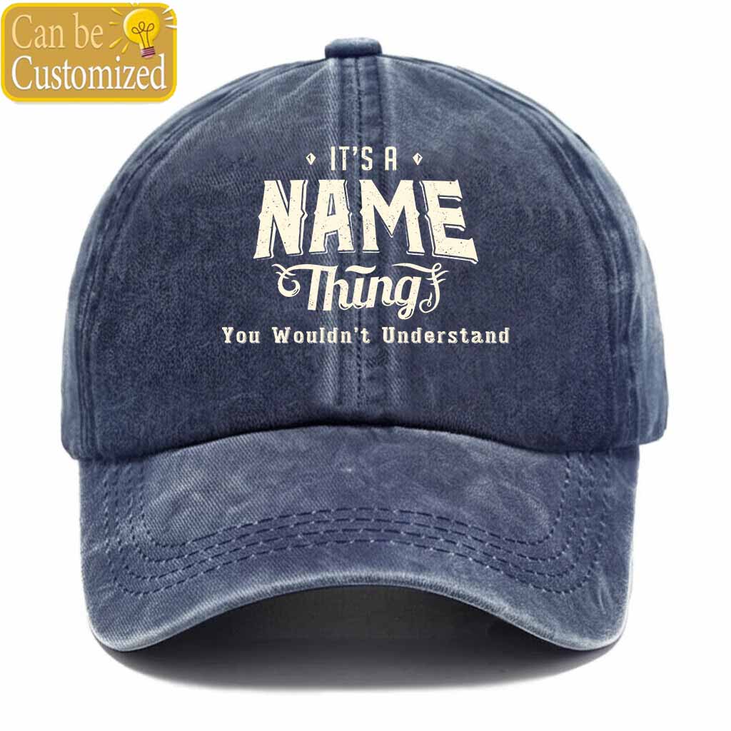 Personalized Name Thing Washed Baseball Cap
