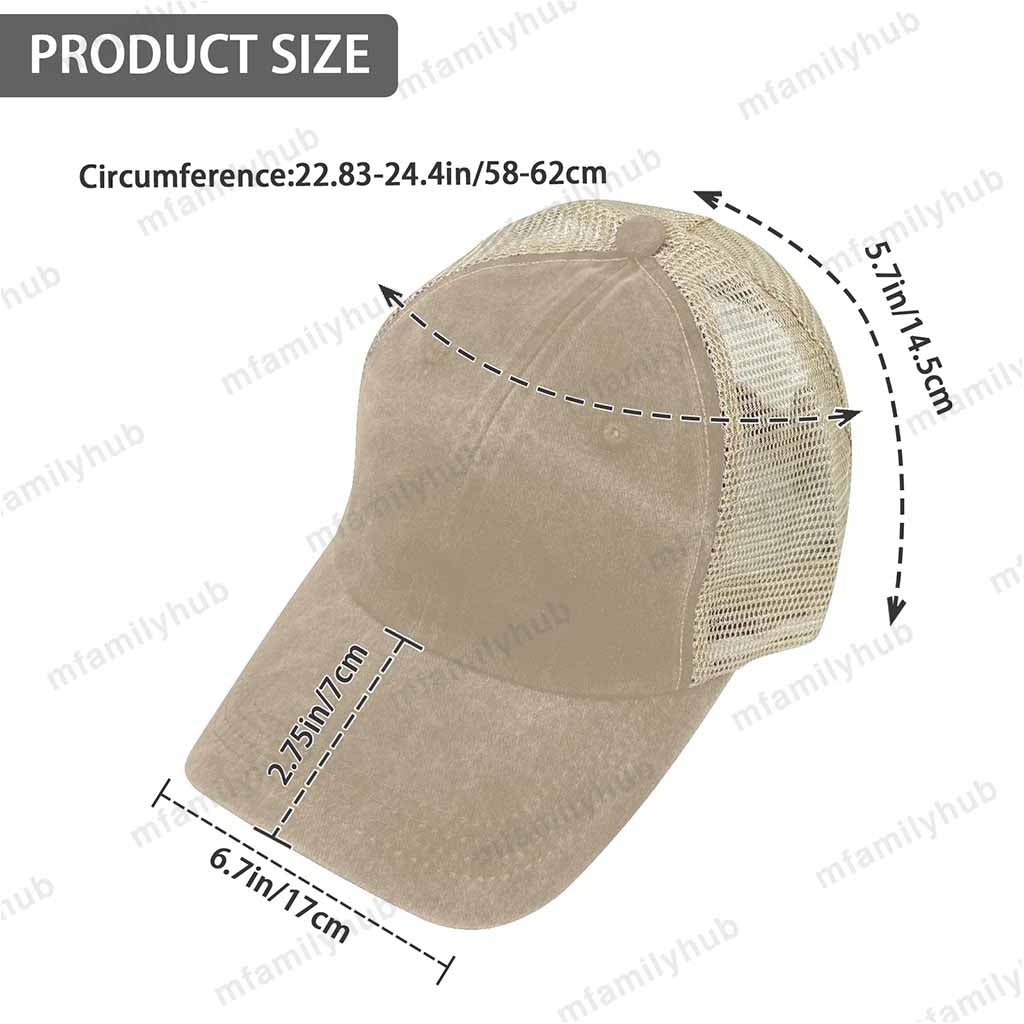 Personalized Name Thing Washed Trucker Cap For Large Heads