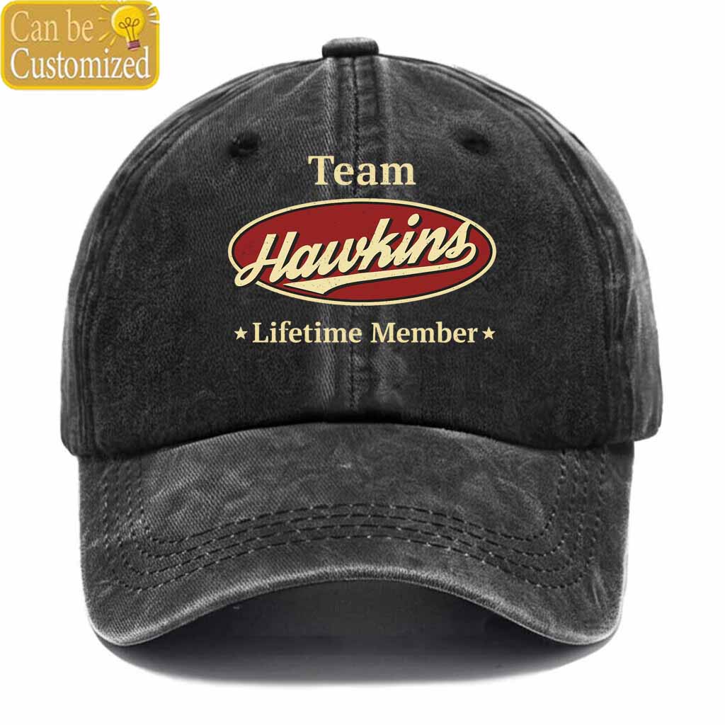 Personalized Team Lifetime Member Washed Baseball Cap