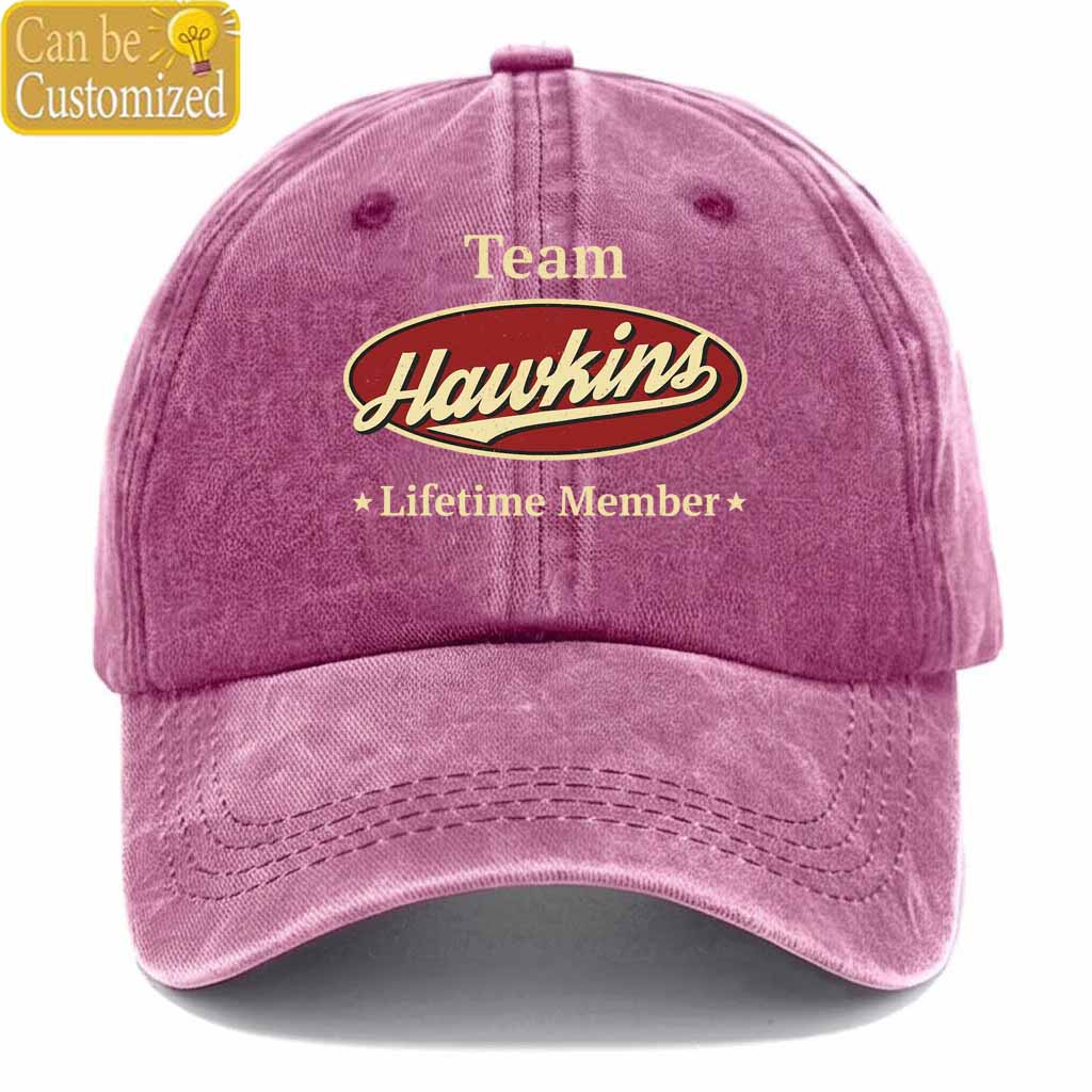 Personalized Team Lifetime Member Washed Baseball Cap