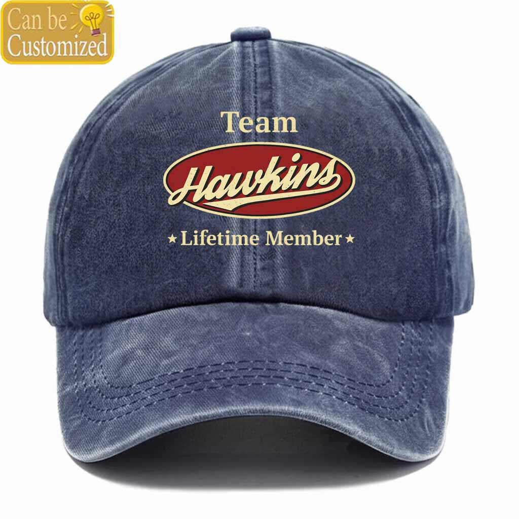 Personalized Team Lifetime Member Washed Baseball Cap