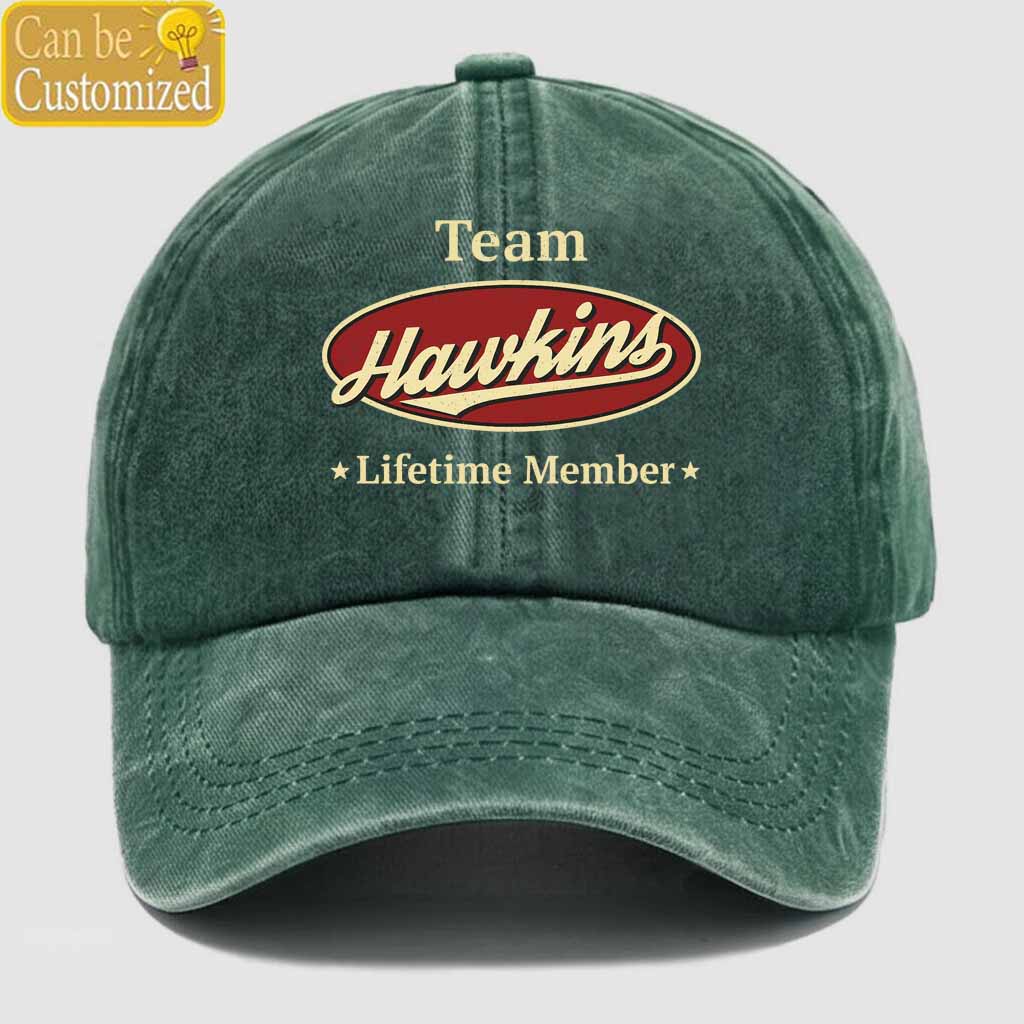 Personalized Team Lifetime Member Washed Baseball Cap