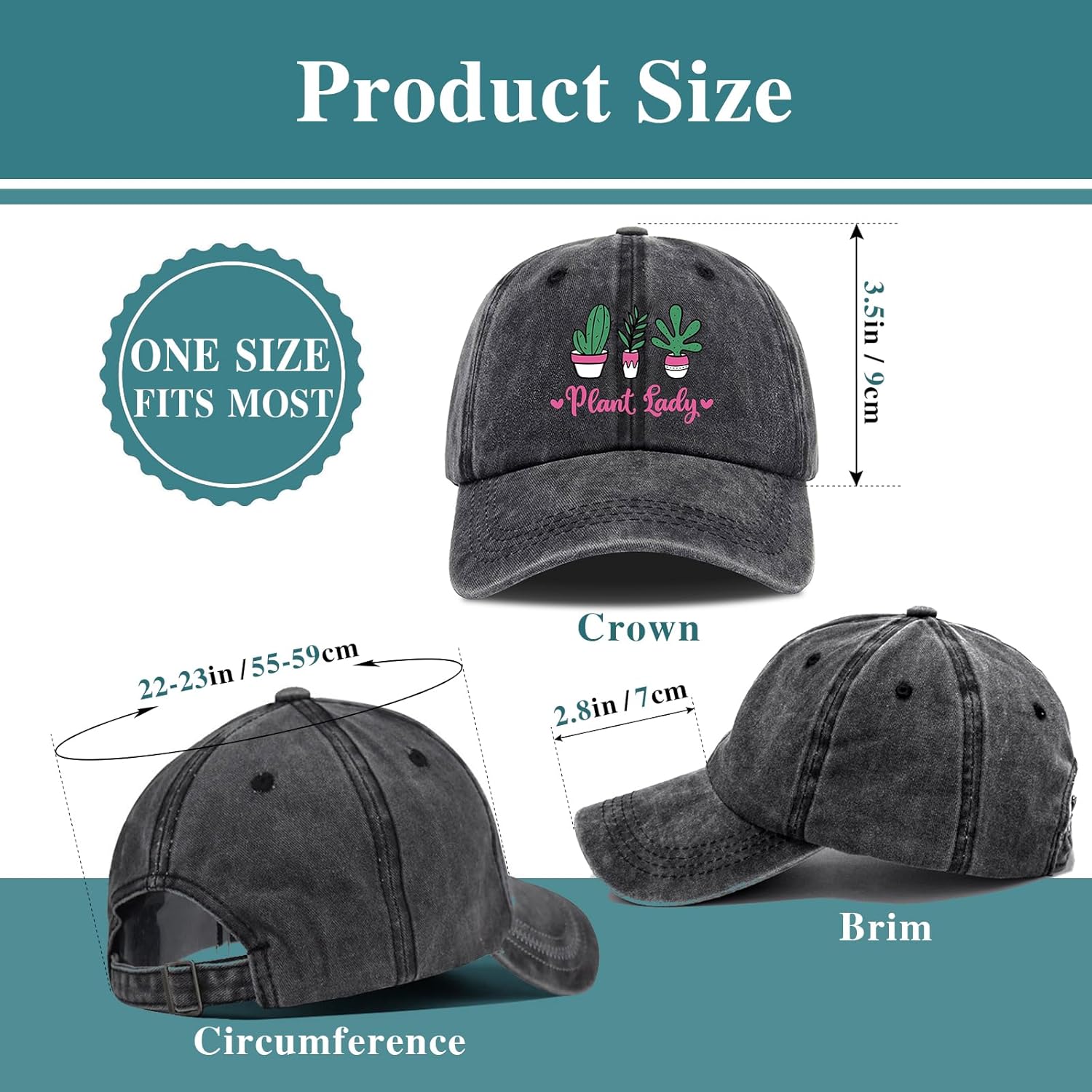 Plant Lady Vintage Washed Baseball Cap