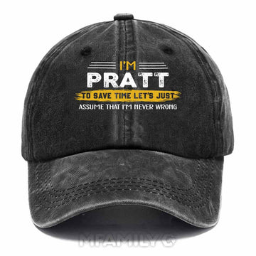 Pratt Never Wrong Washed Baseball Cap