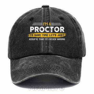 Proctor Never Wrong Washed Baseball Cap