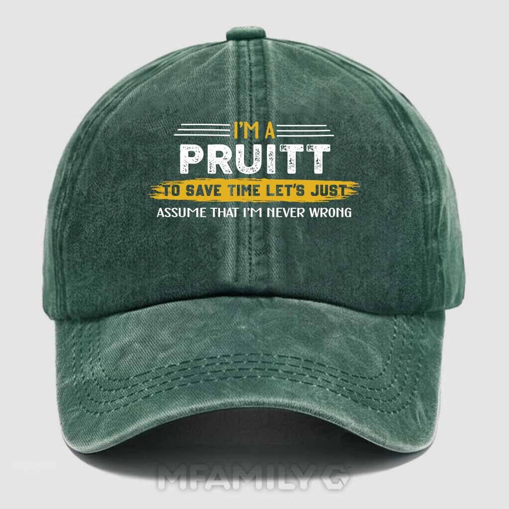 Pruitt Never Wrong Washed Baseball Cap
