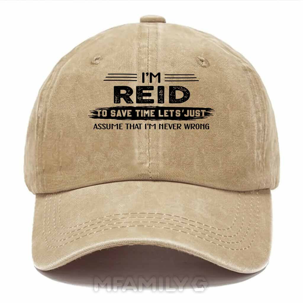 Reid Doing Reid Things Washed Baseball Cap